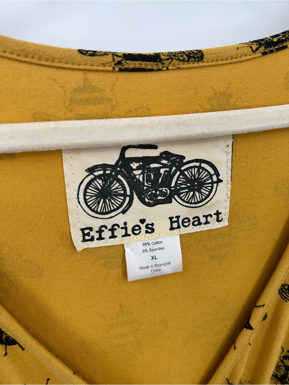 Effie's Heart Mustard Wrap Midi Dress with Bee Print - Picture 11 of 14